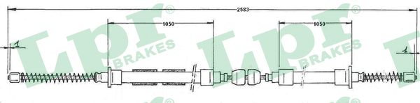 Cable, parking brake - C0605B LPR