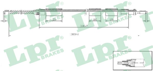 Cable, parking brake - C0609B LPR