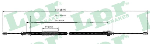 Cable, parking brake - C0612B LPR