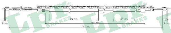 Cable, parking brake - C0617B LPR