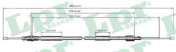 Cable, parking brake - C0620B LPR