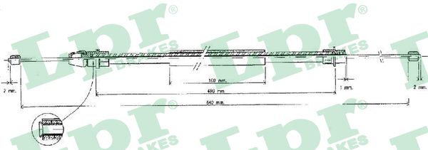 Cable, parking brake - C0630B LPR