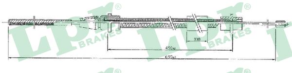Cable, parking brake - C0631B LPR