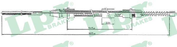 Cable, parking brake - C0633B LPR