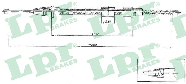 Cavo comando, Freno stazionamento - C0634B LPR