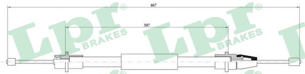 Cable, parking brake - C0637B LPR