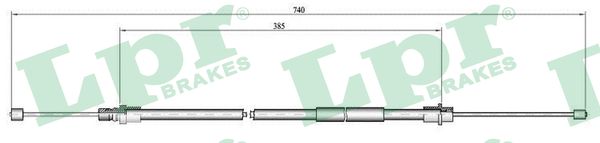 Cable, parking brake - C0649B LPR