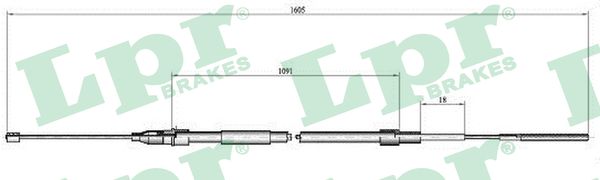Cavo comando, Freno stazionamento - C0651B LPR