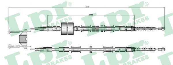 Cavo comando, Freno stazionamento - C0652B LPR