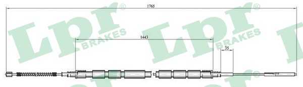 Cable, parking brake - C0657B LPR