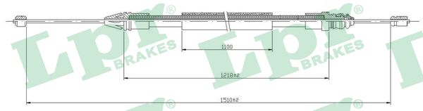 Cable, parking brake - C0710B LPR