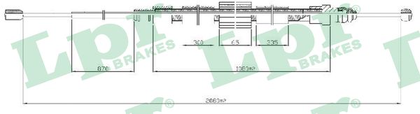 Cable, parking brake - C0716B LPR