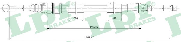 Cable, parking brake - C0721B LPR