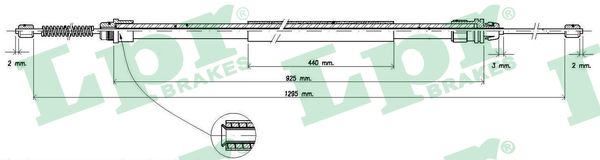 Cavo comando, Freno stazionamento - C0740B LPR