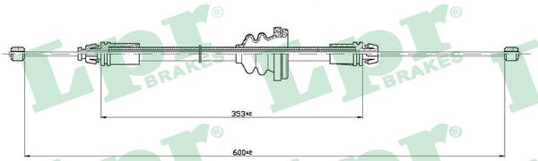 Cable, parking brake - C0754B LPR