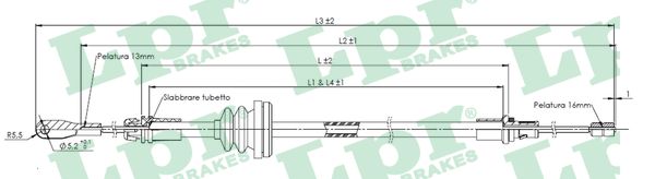 Cable, parking brake - C0755B LPR
