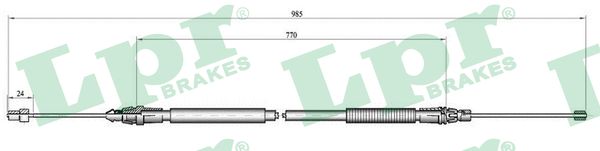 Cable, parking brake - C0759B LPR