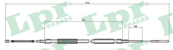 Cavo comando, Freno stazionamento - C0801B LPR