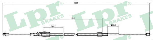 Cable, parking brake - C0808B LPR