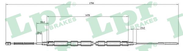 Cable, parking brake - C0810B LPR