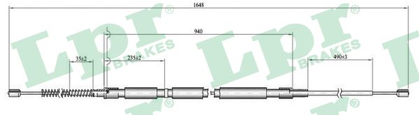 Cable, parking brake - C0811B LPR