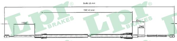 Cable, parking brake - C0812B LPR