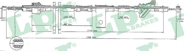 Cable, parking brake - C0834B LPR