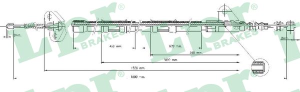 Cable, parking brake - C0846B LPR