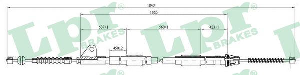 Cavo comando, Freno stazionamento - C0852B LPR