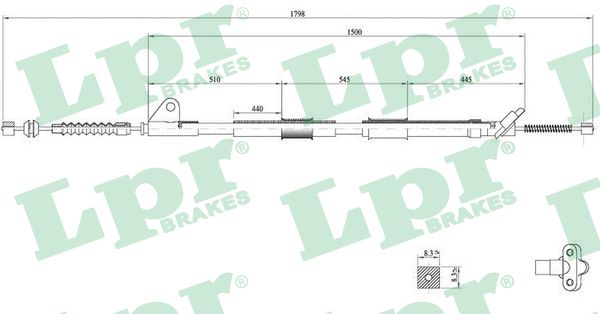 trosas, stovėjimo stabdys - C0857B LPR