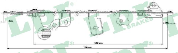 Cable, parking brake - C0889B LPR