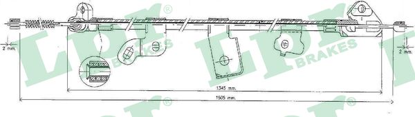 Cable, parking brake - C0891B LPR