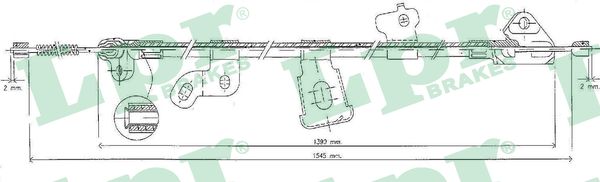 Cavo comando, Freno stazionamento - C0892B LPR