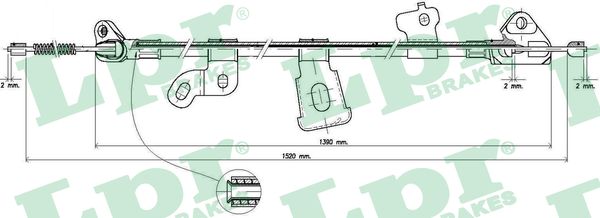 Cable, parking brake - C0893B LPR