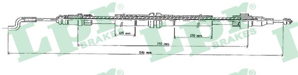 Cable, parking brake - C0898B LPR