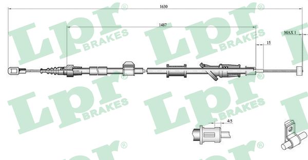 Cable, parking brake - C0916B LPR