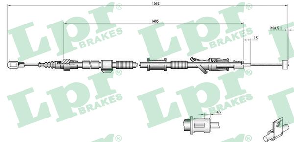 Cable, parking brake - C0917B LPR
