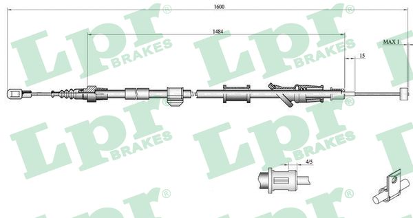 Cable, parking brake - C0920B LPR
