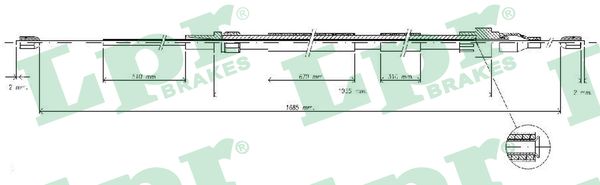Cable, parking brake - C0936B LPR