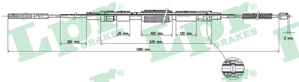 Cable, parking brake - C0937B LPR