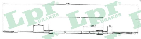 Cable, parking brake - C0950B LPR
