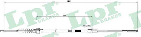 Cable, parking brake - C0951B LPR