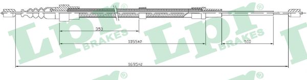 Cavo comando, Freno stazionamento - C0952B LPR