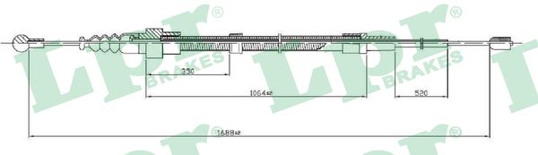 Cable, parking brake - C0953B LPR