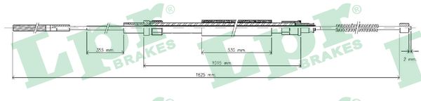 Cable, parking brake - C0960B LPR