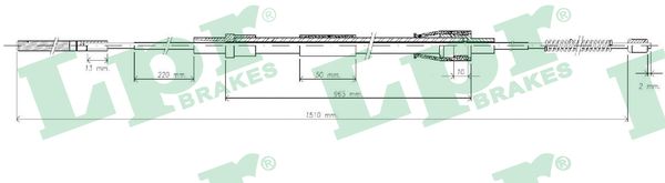 Cavo comando, Freno stazionamento - C0962B LPR