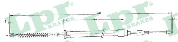 Cavo comando, Freno stazionamento - C0963B LPR