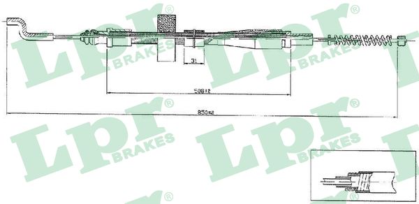 Cavo comando, Freno stazionamento - C0971B LPR