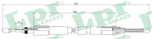 Cable, parking brake - C0974B LPR