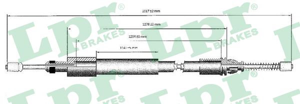 Cavo comando, Freno stazionamento - C0975B LPR